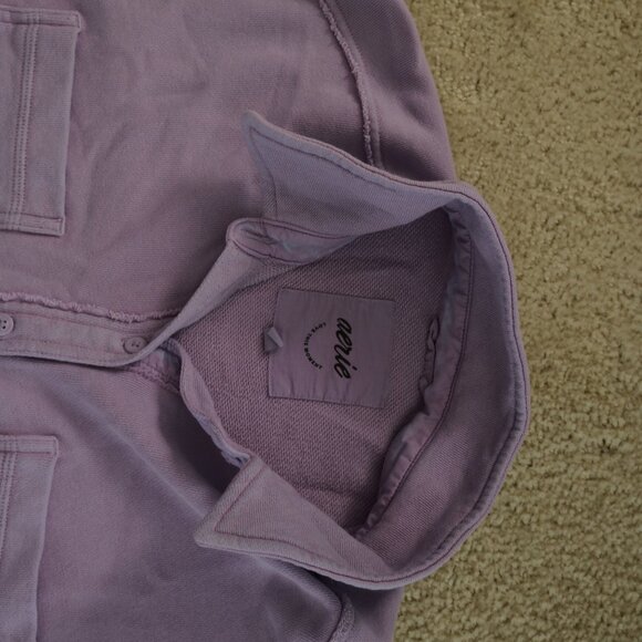 Aerie Lavender Button-Up Shirt - Picture 5 of 6